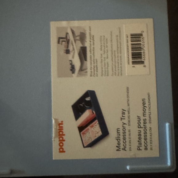 Poppin Blue Medium Accessory Tray - Picture 1 of 2